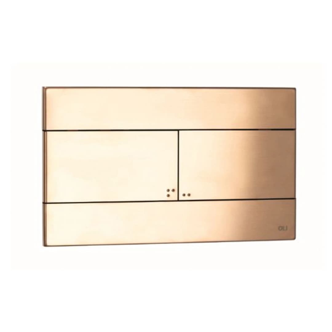 Placa De Accionamiento Doble Slim Inox Copper 255x150x78 mm