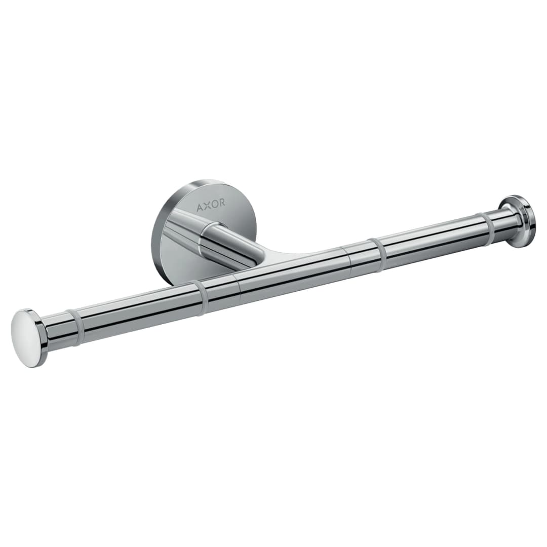 Portarollo Universal sin Tapa Doble Metal Cromado 27x8.3x5.5 cm