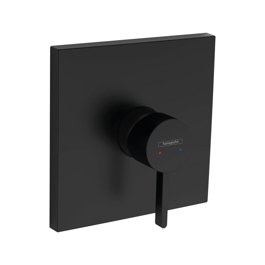 Monomando Mezclador de Baño empotrado 1 vía Negro Mate
