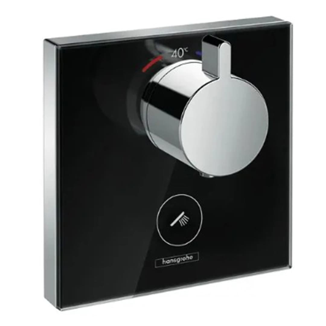 Embellecedor Showerselect Glass 1 Vía 15735600 Negro/Cromo