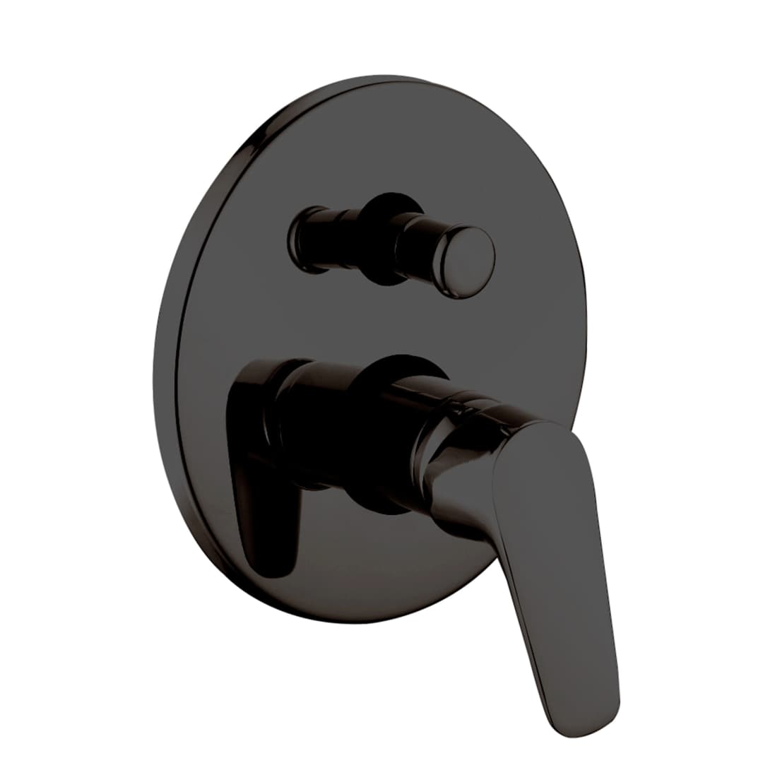 Grifería Empotrada de 2 Vías Concept Negro Mate Diametro 170 mm