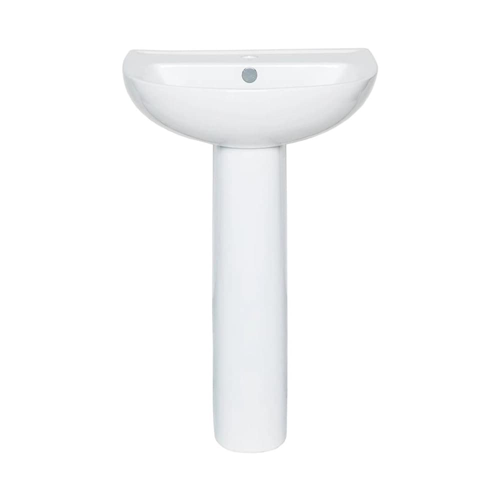 Lavamanos Pedestal Elis con Rebalse Semi Redondo Blanco