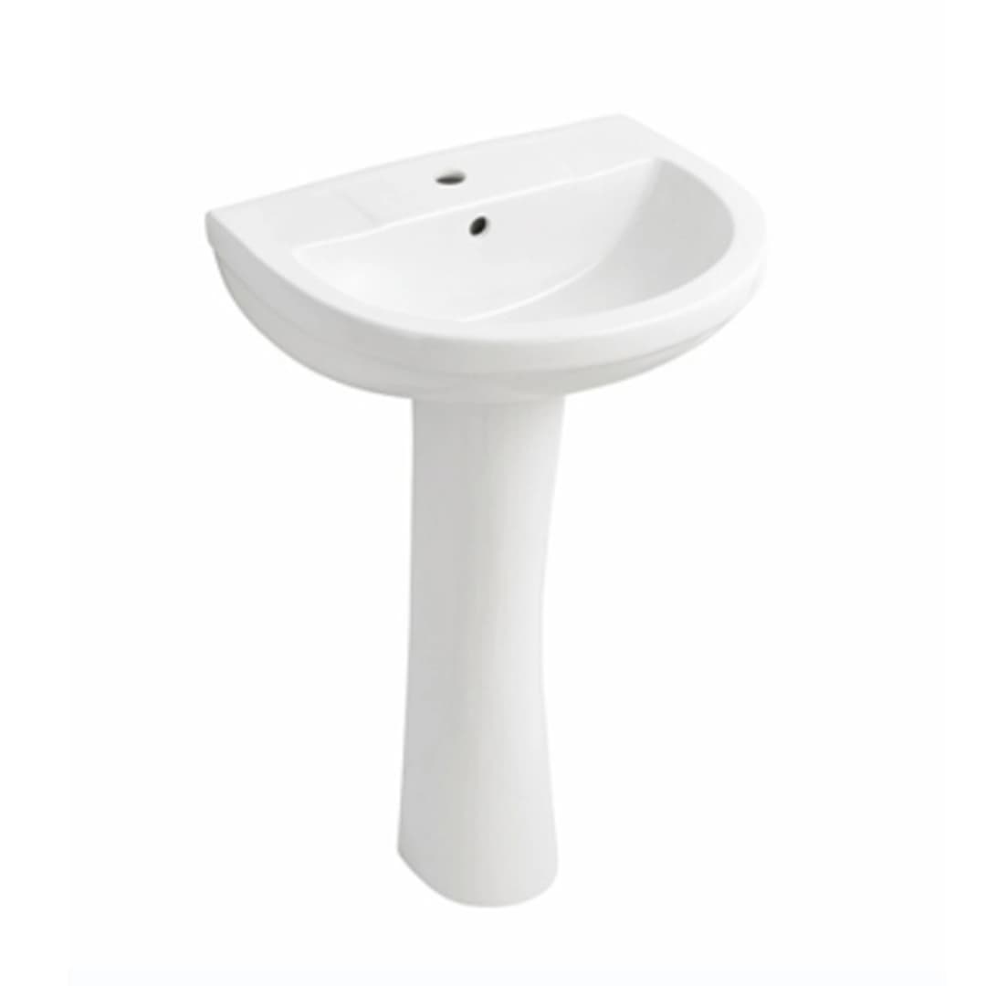 Lavamanos de pedestal New Vita con Rebalse Blanco