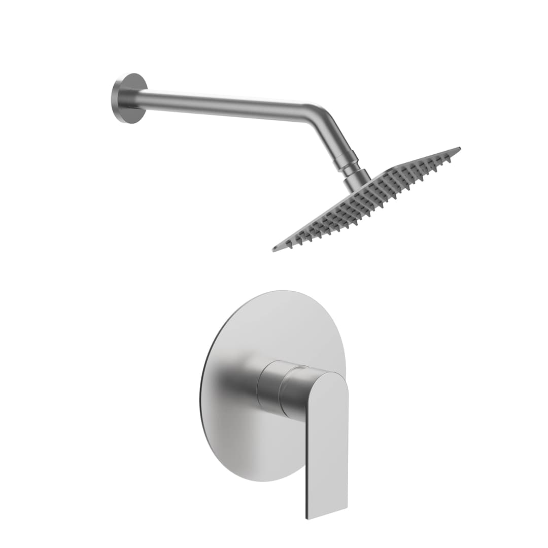 Pack Ducha Fija con Mezclador Brushed Nickel