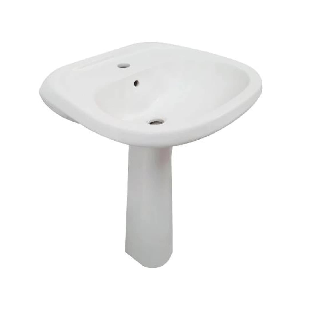 Lavamanos Rio Pedestal con Fijaciones Blanco