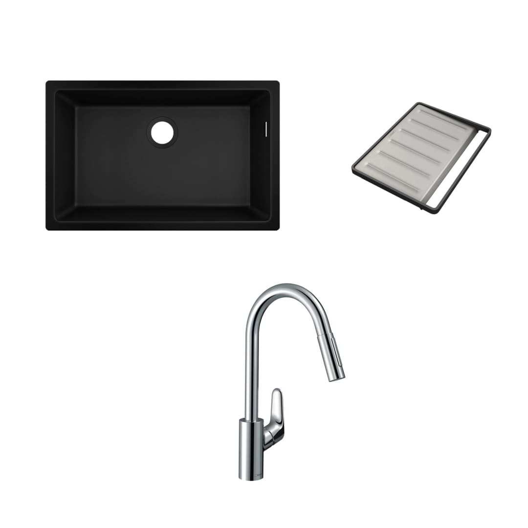 Pack Lavaplatos HNG Simple + Escurridor + Grifería Cocina HNG