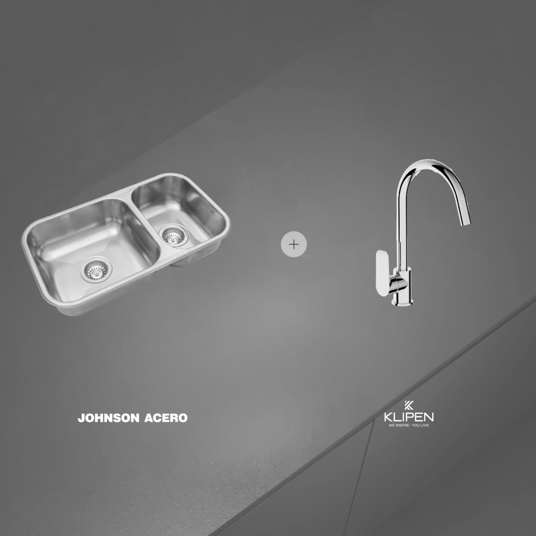 Pack Lavaplatos Doble R37 con Grifería Cocina Urban Cromo