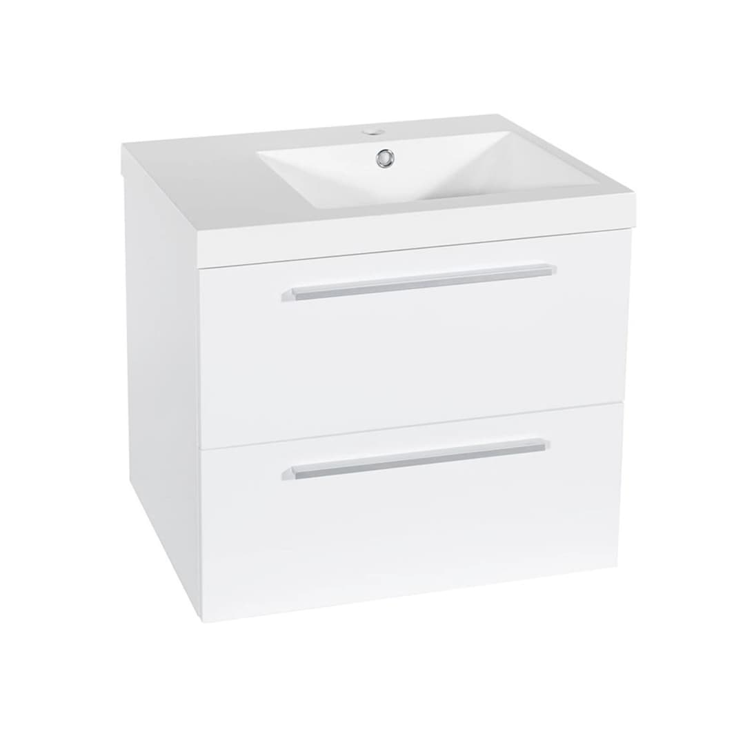 Mueble de Baño Sense con Lavamanos 600x460x500 mm White Lacquered