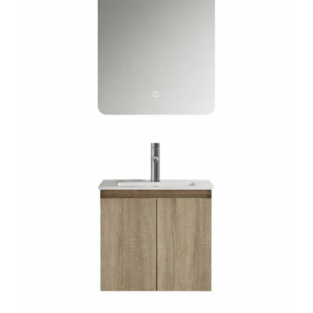 Mueble de Baño Nepal con Lavamanos 500x400x495 mm 2 Puertas Brown Wood