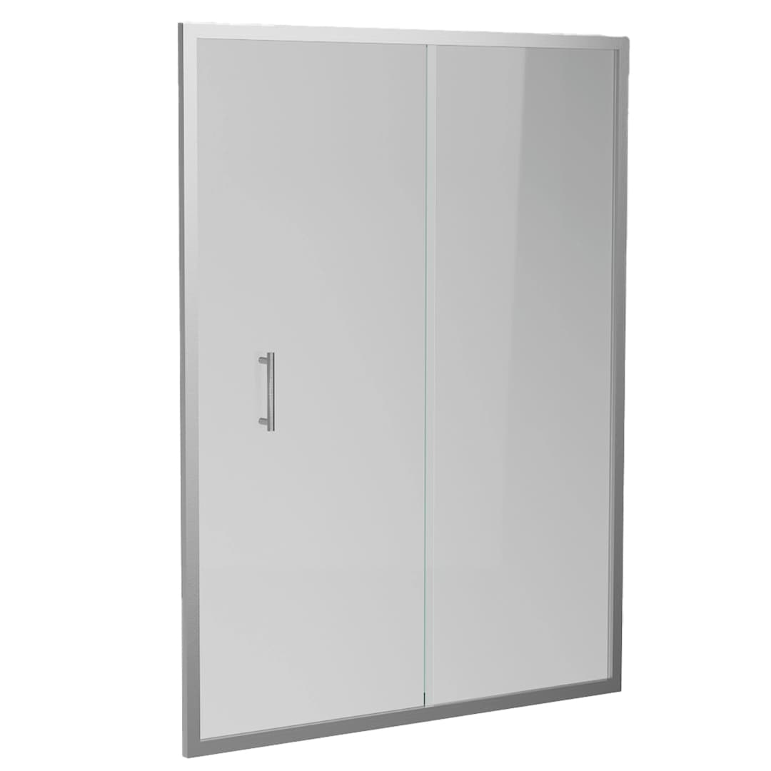 Mampara Ducha Aura-A Corredera y Fija Vidrio Templado Reversible Cromado 1950x1200 mm