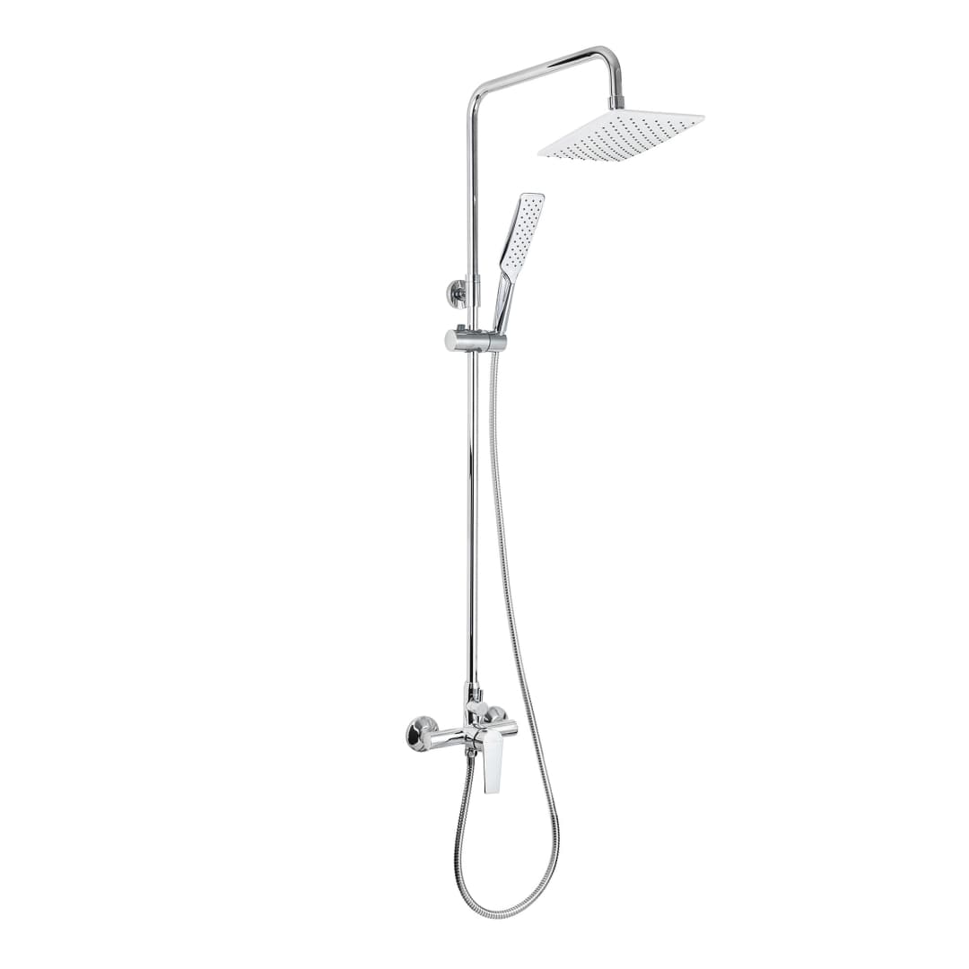 Columna Ducha Keops 20 cm Blanco/Cromado