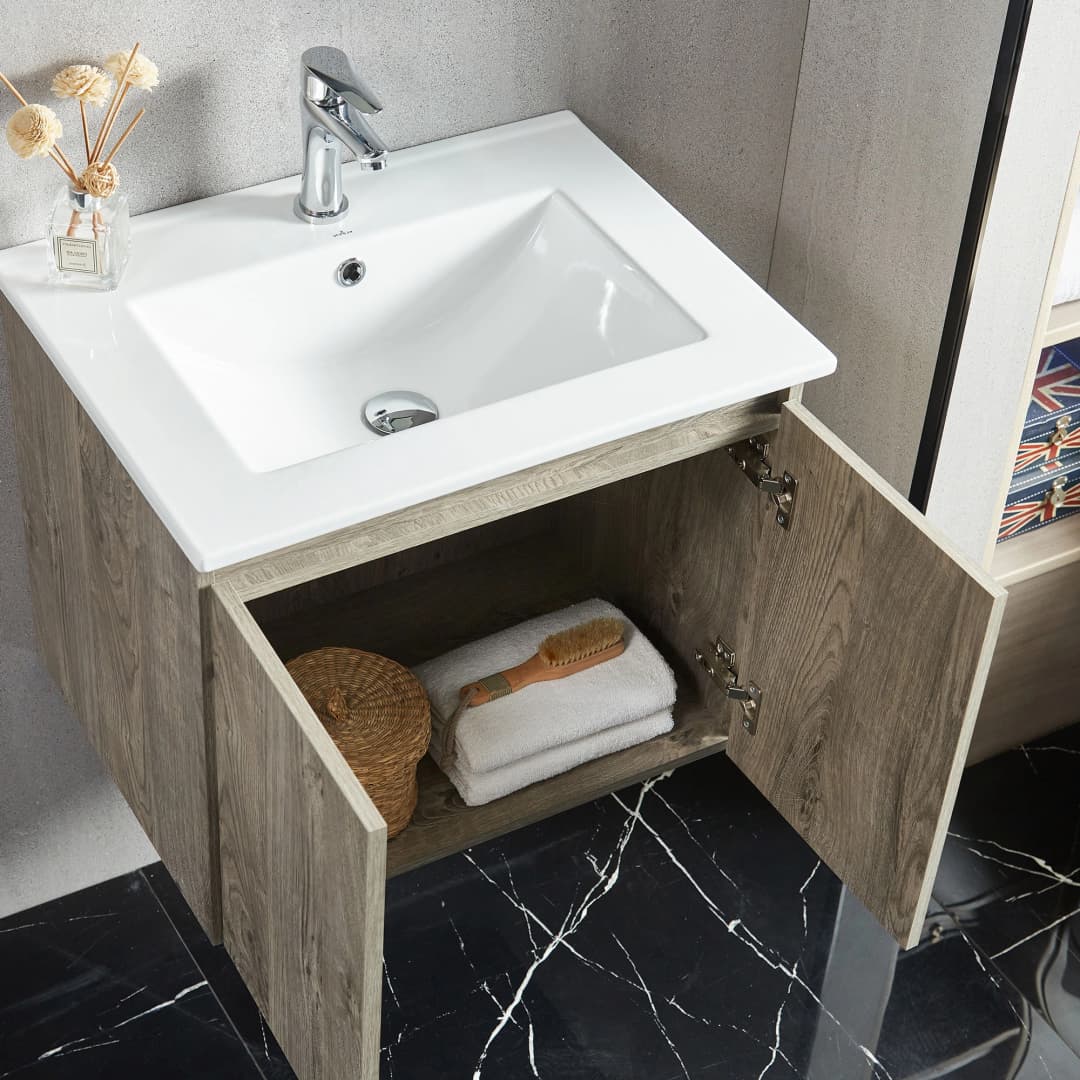 Mueble de Baño Queen con Lavamanos 800 mm 2 Puertas Grey Oak