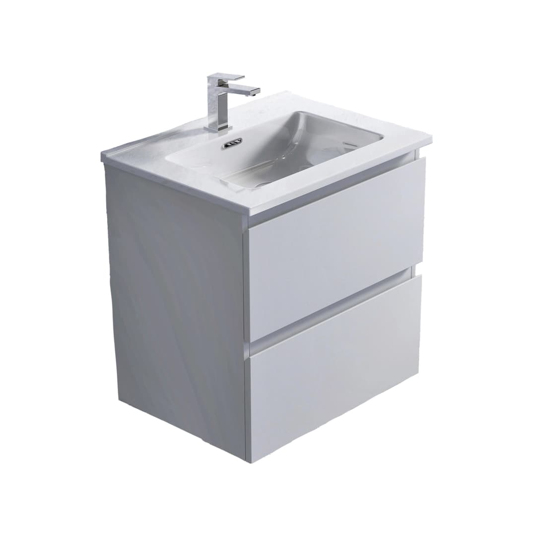 Mueble de Baño Albany con Lavamanos 600x450x600 mm 2 Cajones Moon Grey