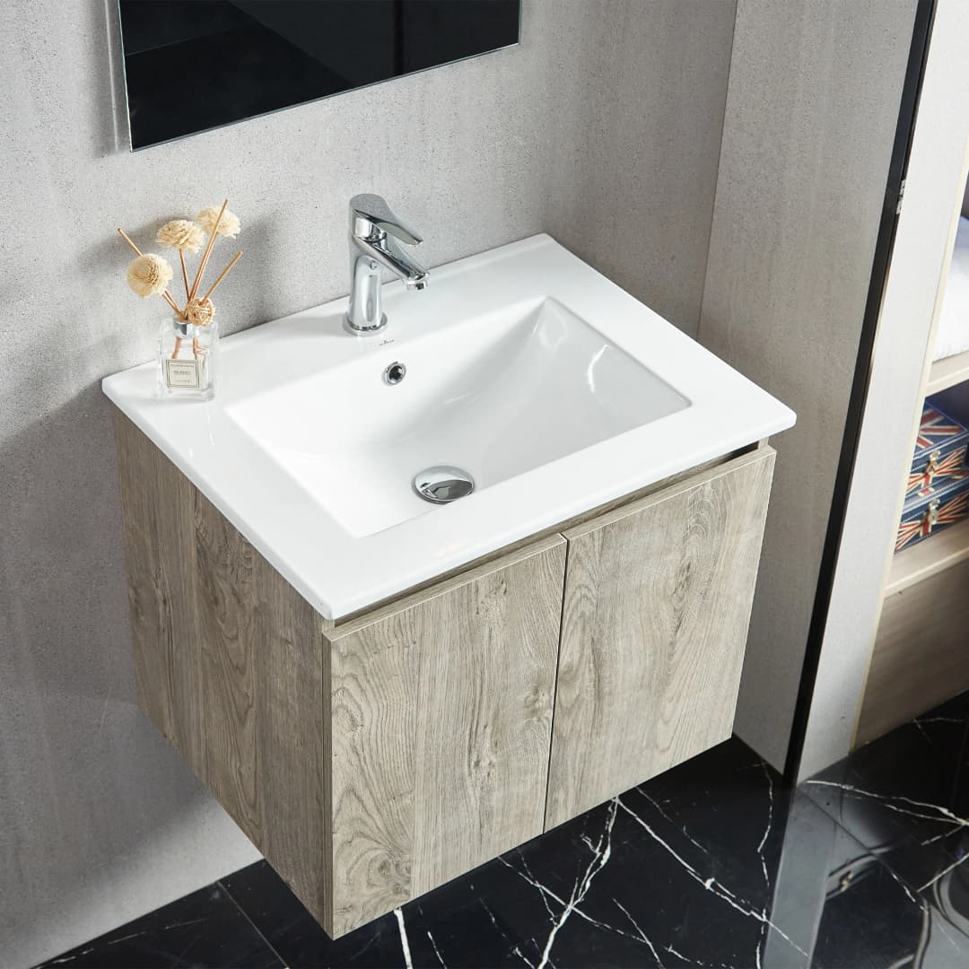 Mueble de Baño Queen con Lavamanos 2 Puertas Grey Oak
