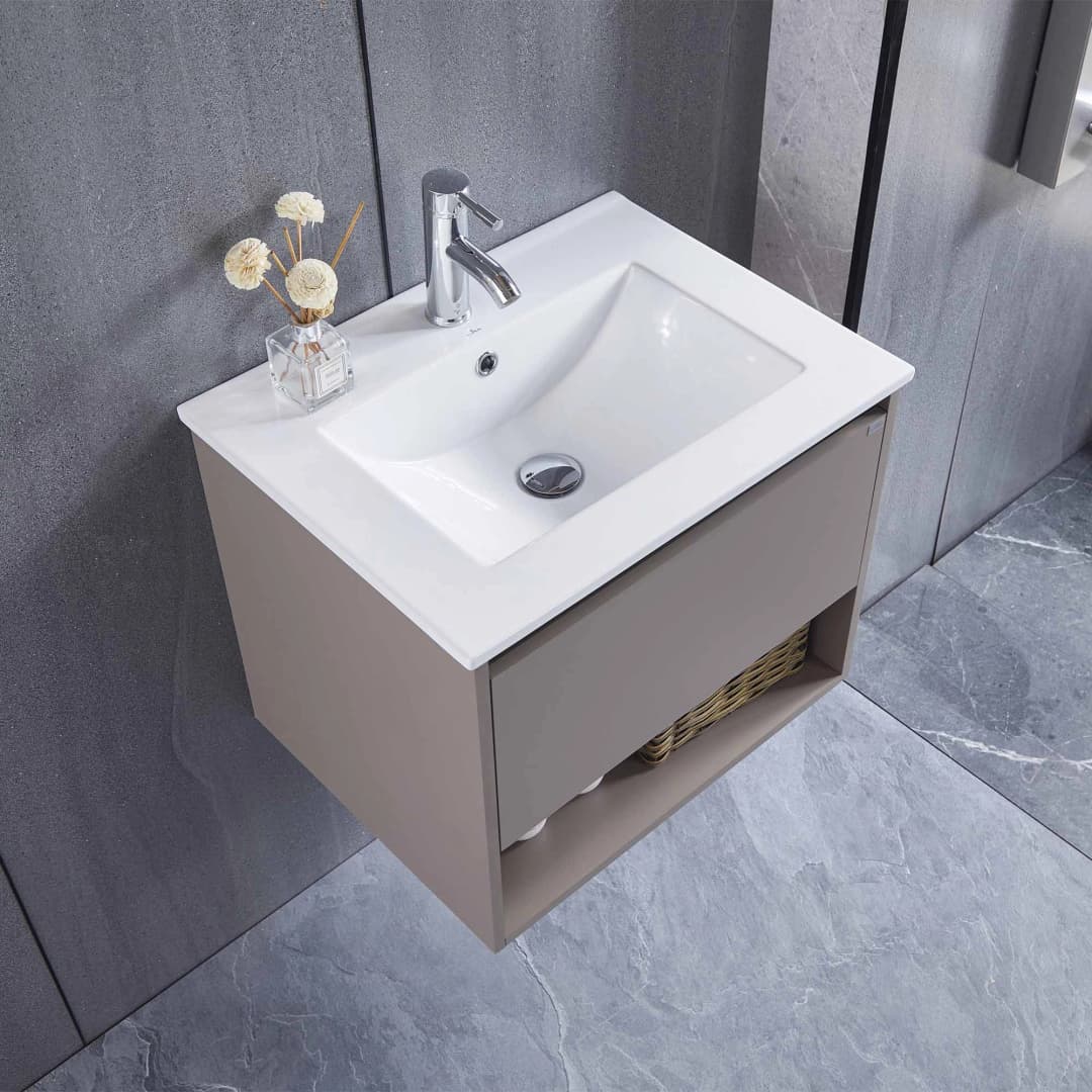 Mueble de Baño Queen con Lavamanos 900 mm 1 Cajón y Repisa Misty Grey Matt
