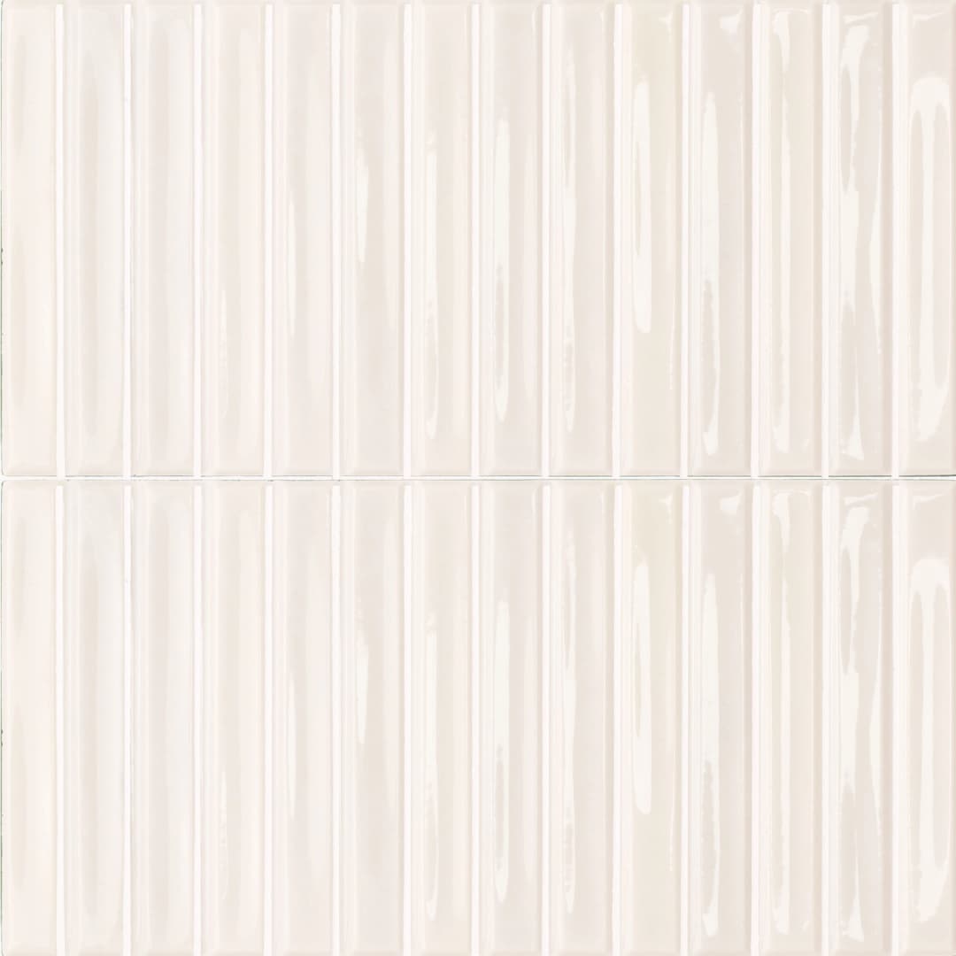 Cerámica Muro Colour Notes Oat Blanco Brillante 4x12.5 cm