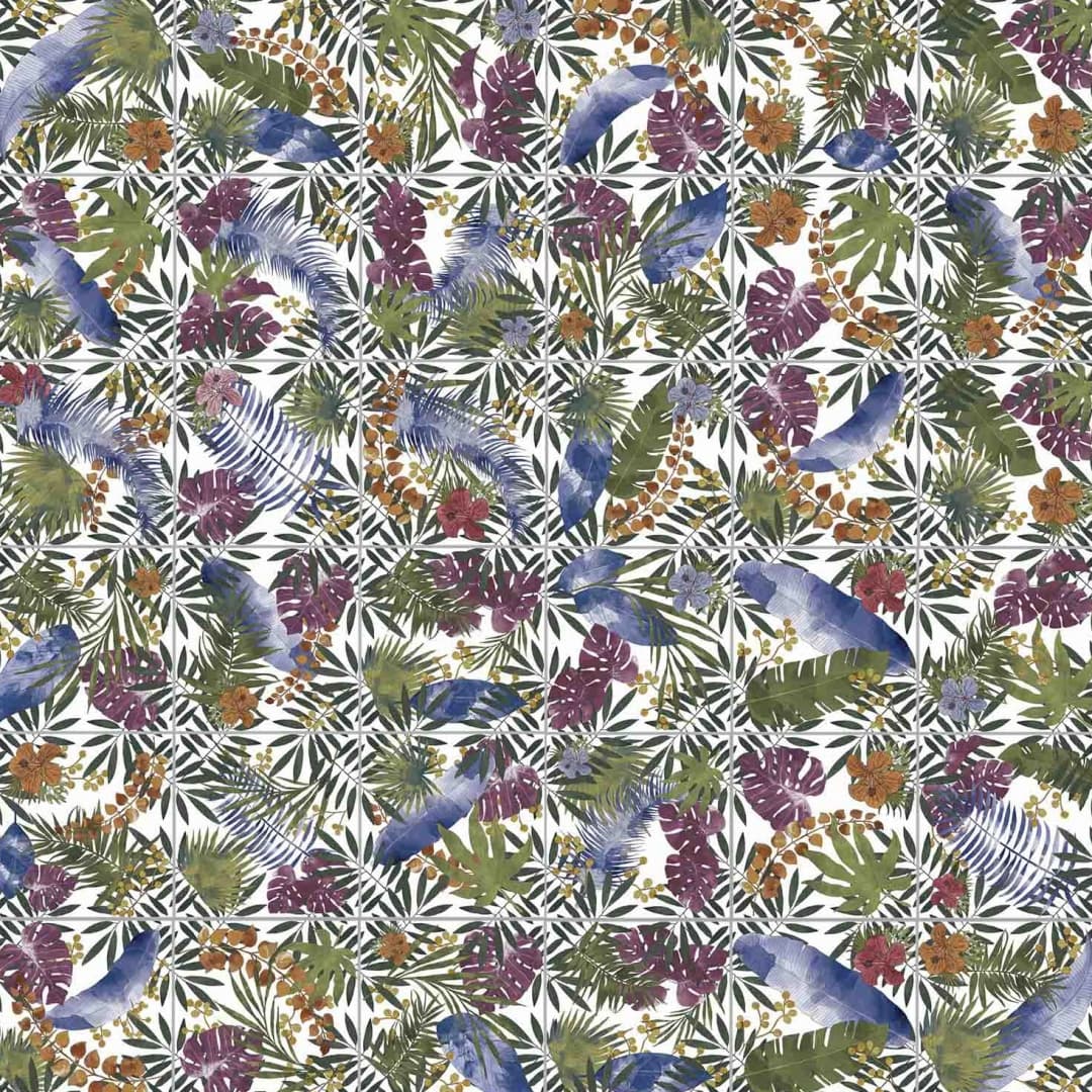 Porcelanato Tahiri Garden Multicolor Mate 25x25 cm