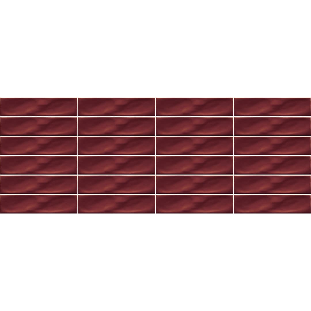 Cerámica Muro Ice Craft Magenta Brillante 6.8x28 cm