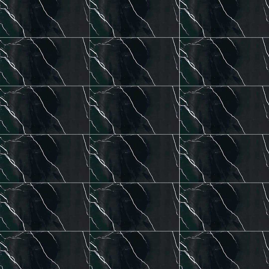 Cerámica Muro Frost Marquina Negro Brillante 25x40 cm