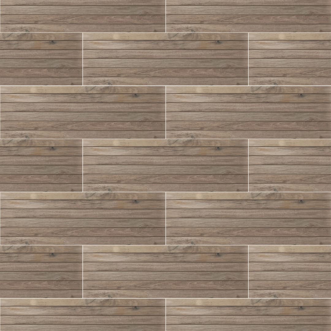 Cerámica Muro Strip Northwood Elm Cafe Oscuro Mate 33.3x100 cm