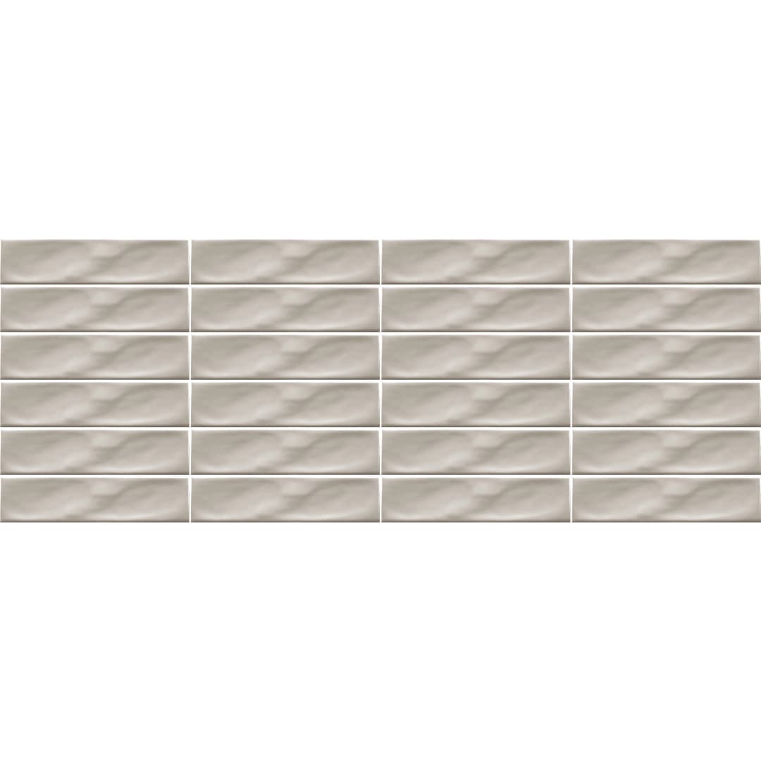 Cerámica Muro Ice Craft Gris Brillante 6.8x28 cm