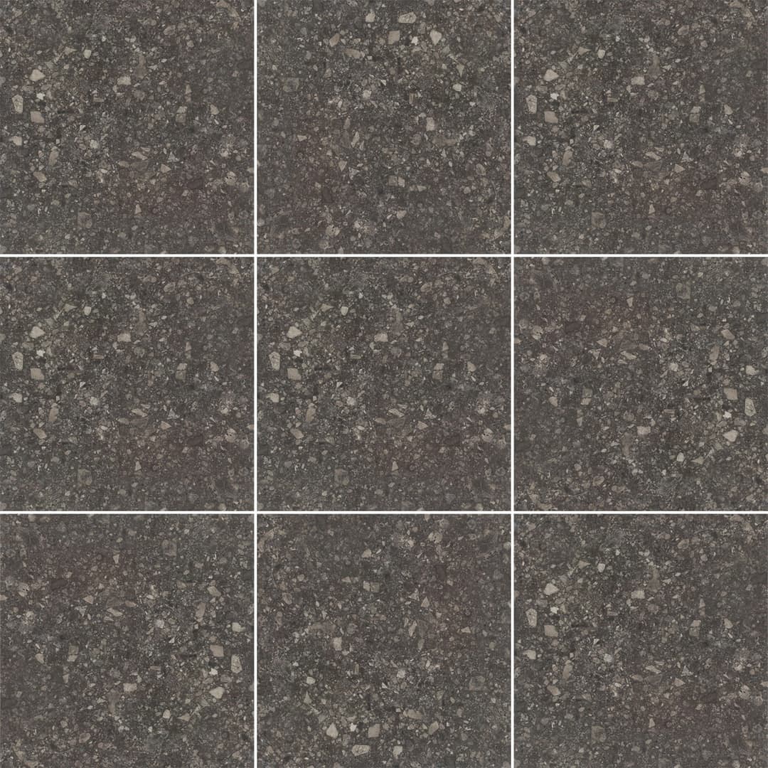 Porcelanato Terrazo Negro Mate 60x60 cm