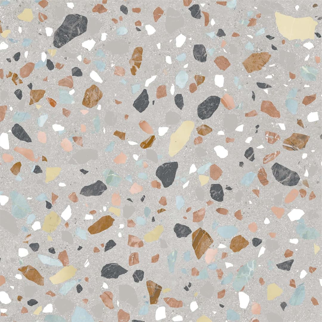 Gres Porcelánico Orbit Terrazo Light Grey Mate 60x60 cm