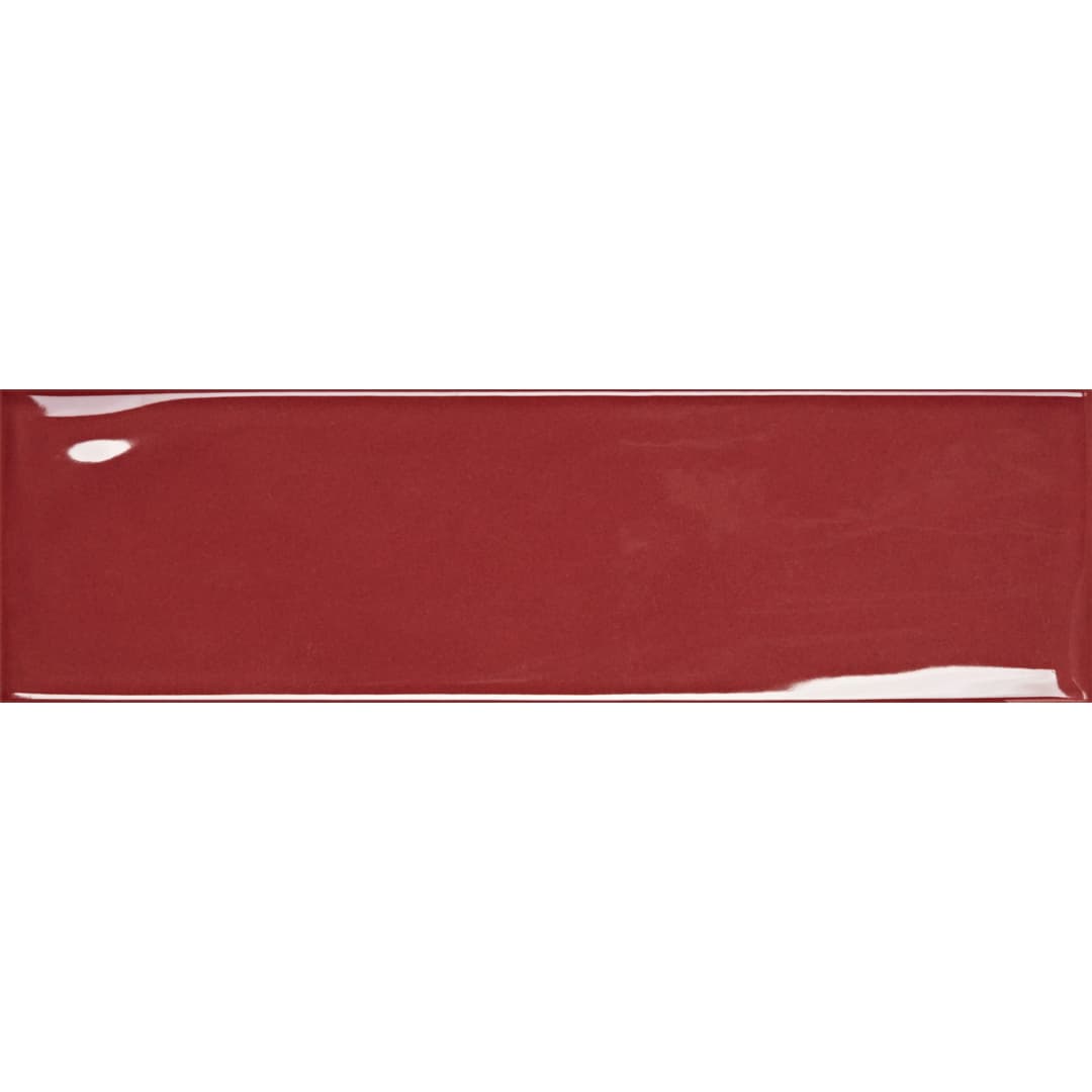 Cerámica Muro Vivant Rojo Brillante 7x24 cm