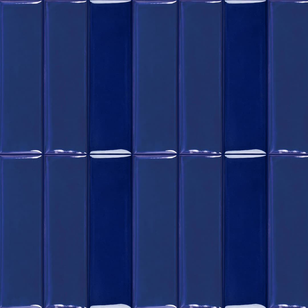 Cerámica Muro Liverpool Midnight Azul Brillante 7x24 cm