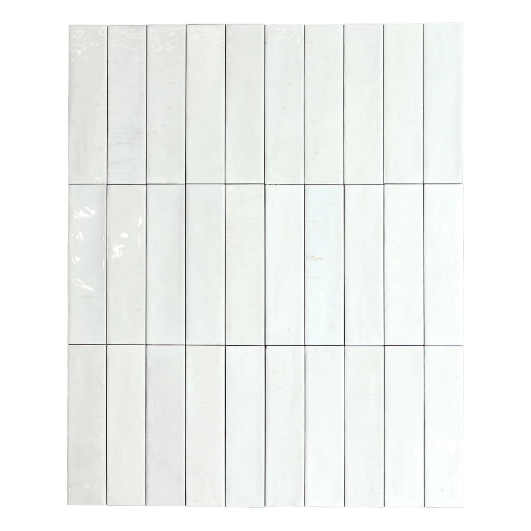 Porcelanato Nomad Blanco Brillante 6x24 cm