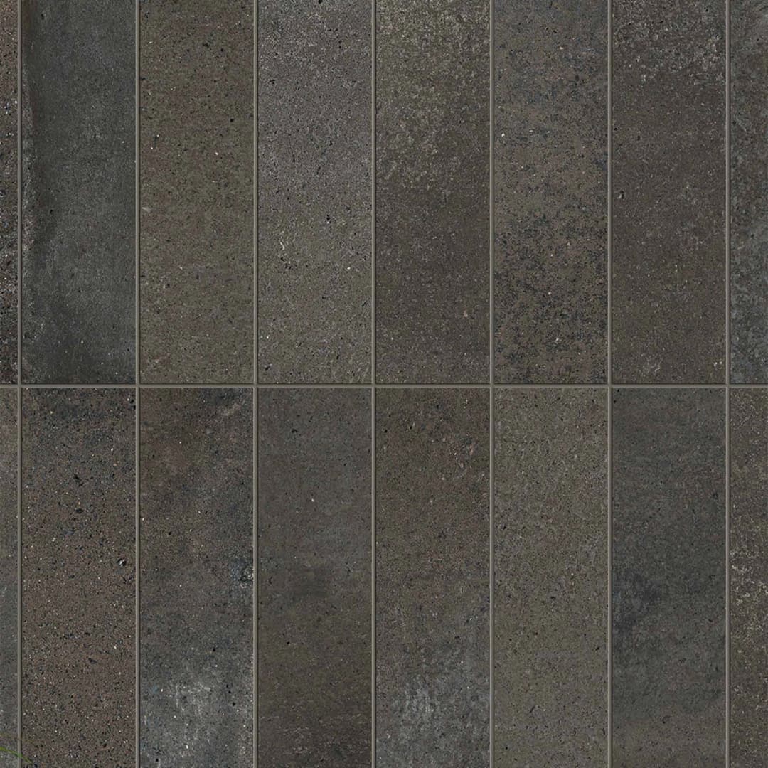 Porcelanato Subway Terracota Brick Dark Mate 7.5x30cm