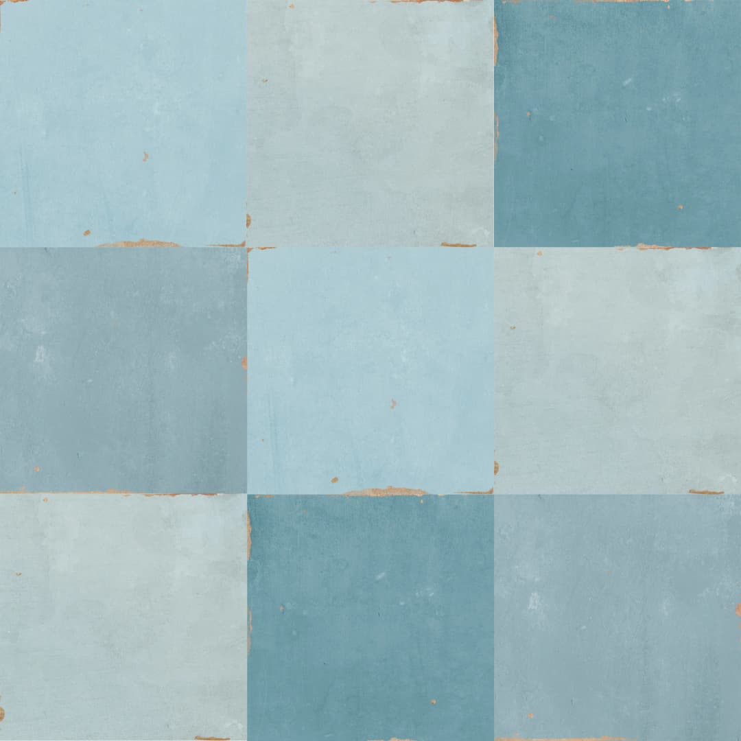 Cerámica Muro Zellige Aqua Brillante 12.5x12.5 cm