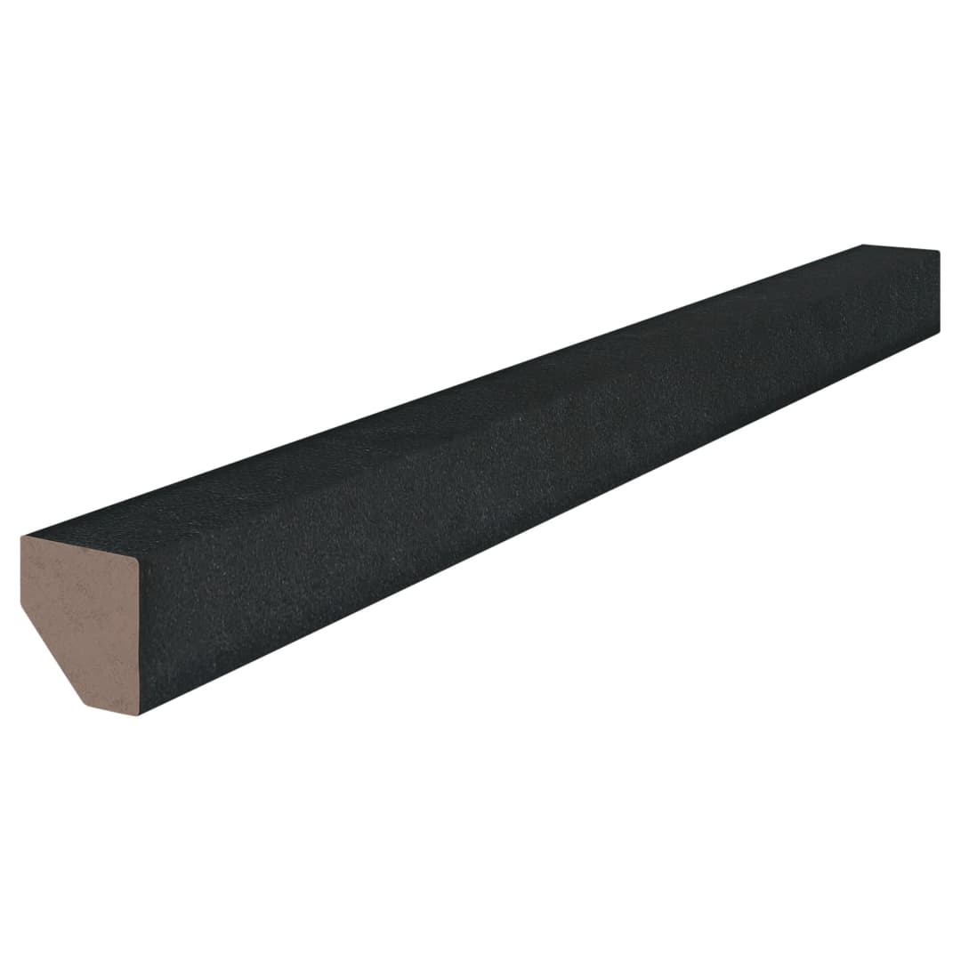 Porcelanato Canto 90° Sunset Fairbanks Caja 60 piezas Negro Rústico 1x14.5 cm