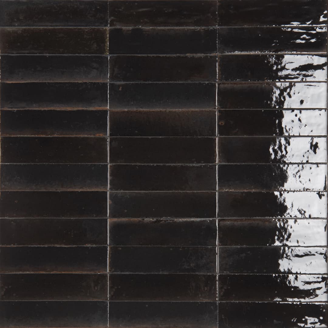 Porcelanato Lume Black Pulido 6x24.5 cm