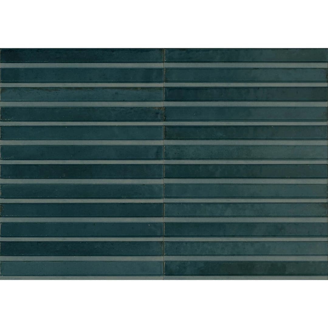 Porcelanato Lume 3D Blue Brillante 6x24 cm