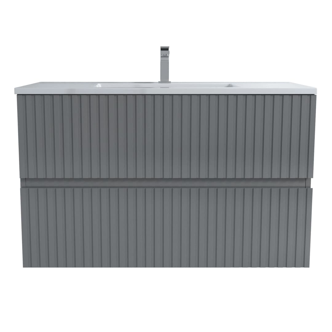 Mueble de Baño Amelia con Lavamanos 1000x455x600 mm 2 Cajones Thunder Grey Matt