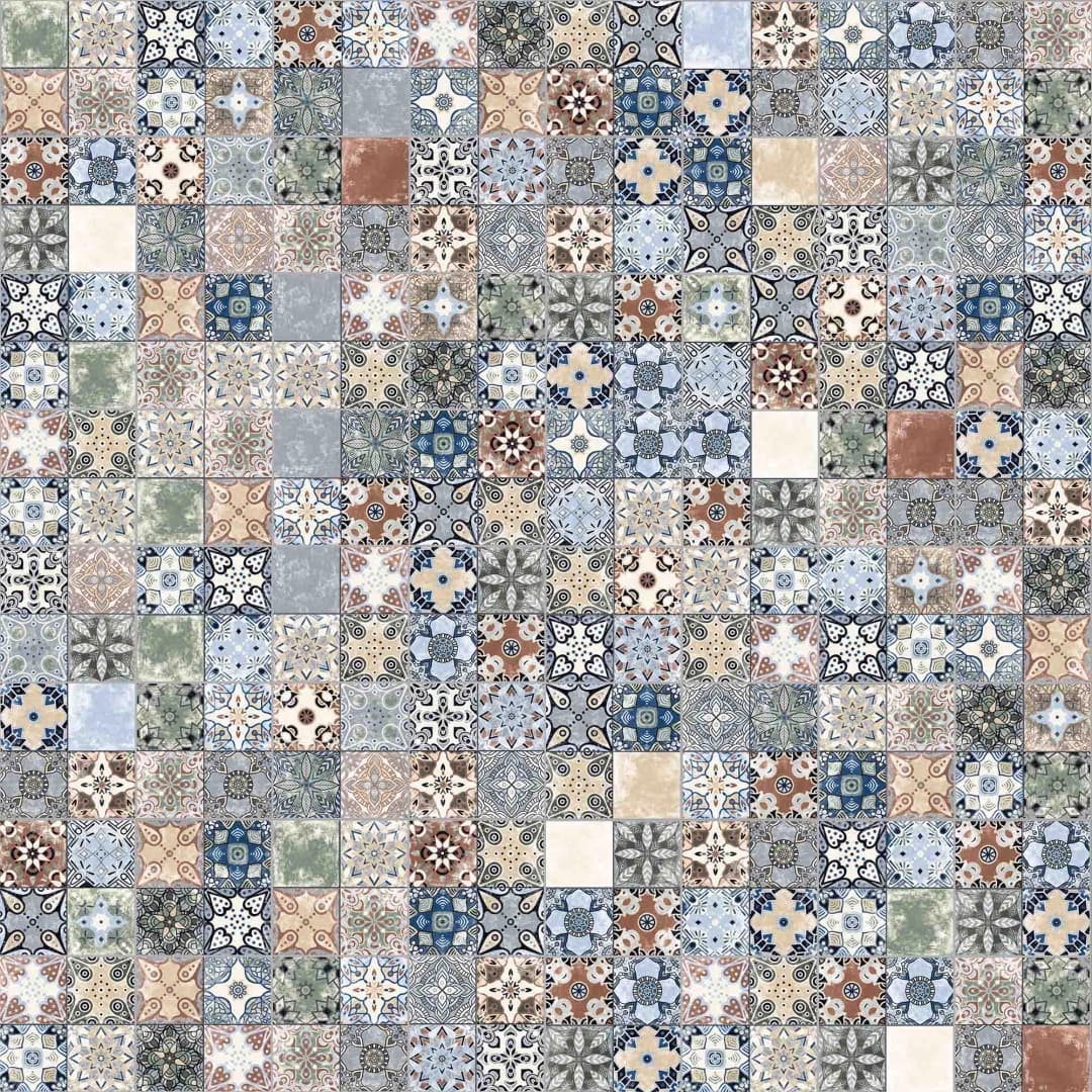 Porcelanato Xerea Mix Colors Multicolor Mate 25x25 cm