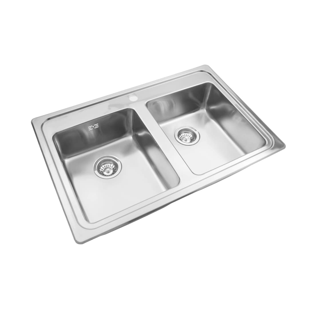 Lavaplatos Q084 2 Cubetas Acero Inoxidable 304 838x559x175 mm