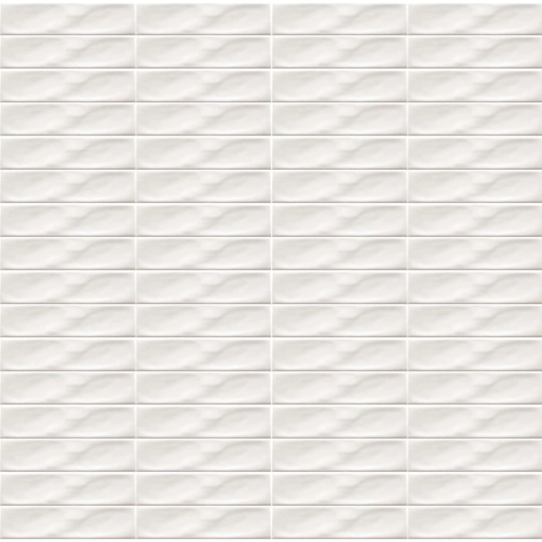 Cerámica Muro Ice Craft Blanco Brillante 6.8x28 cm