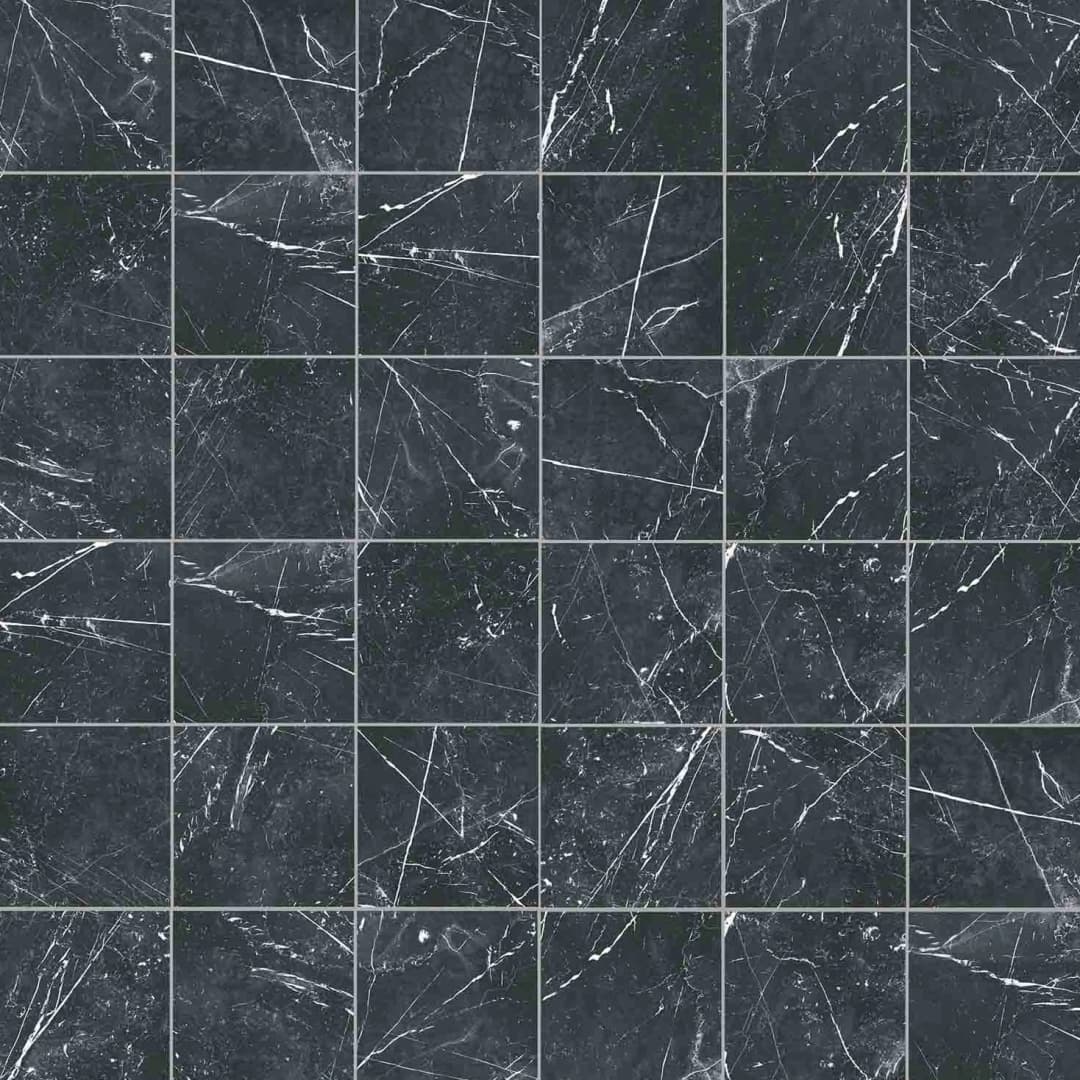 Porcelanato Marquina Classic Negro Mate 25x25 cm