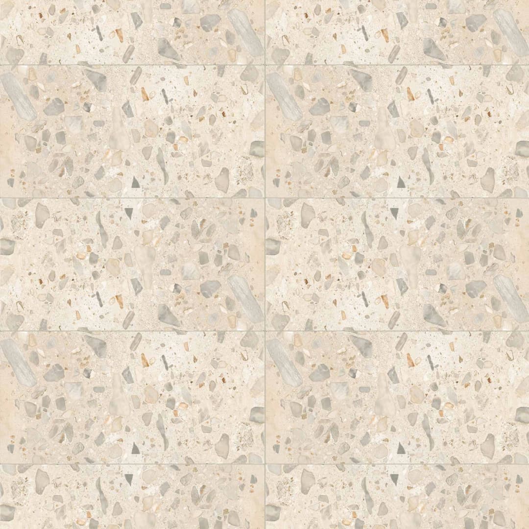 Porcelanato I Ciottoli Sassi Avorio Blanco Lapato 60x120 cm
