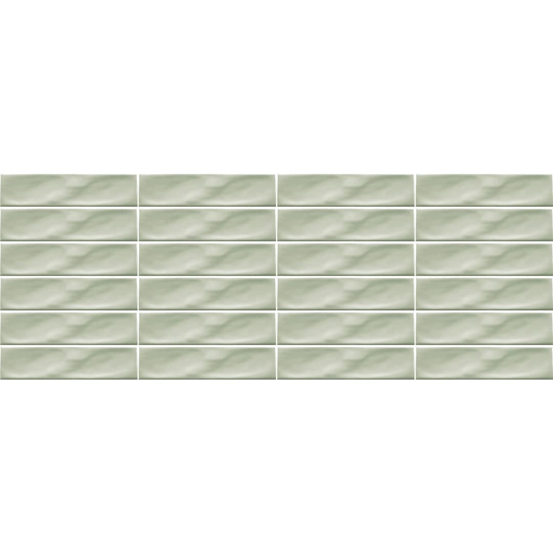 Cerámica Muro Ice Craft Mint Brillante 6.8x28 cm