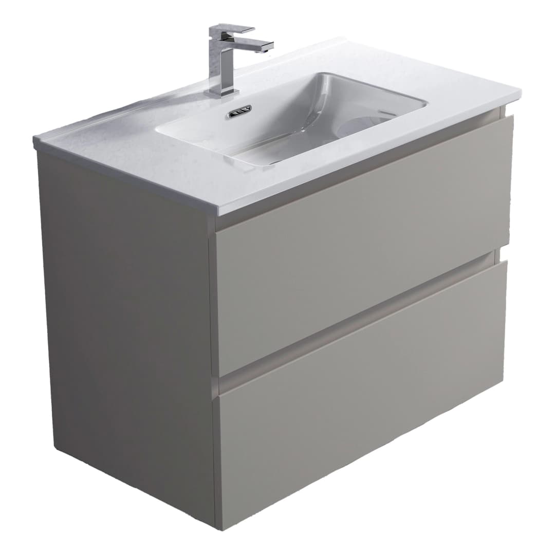 Mueble de Baño Albany con Lavamanos 900x600x450 mm 2 Cajones Moon Grey