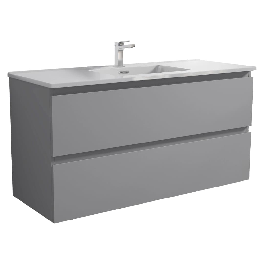 Mueble de Baño Albany con Lavamanos 1000x600x450 mm 2 Cajones Moon Grey