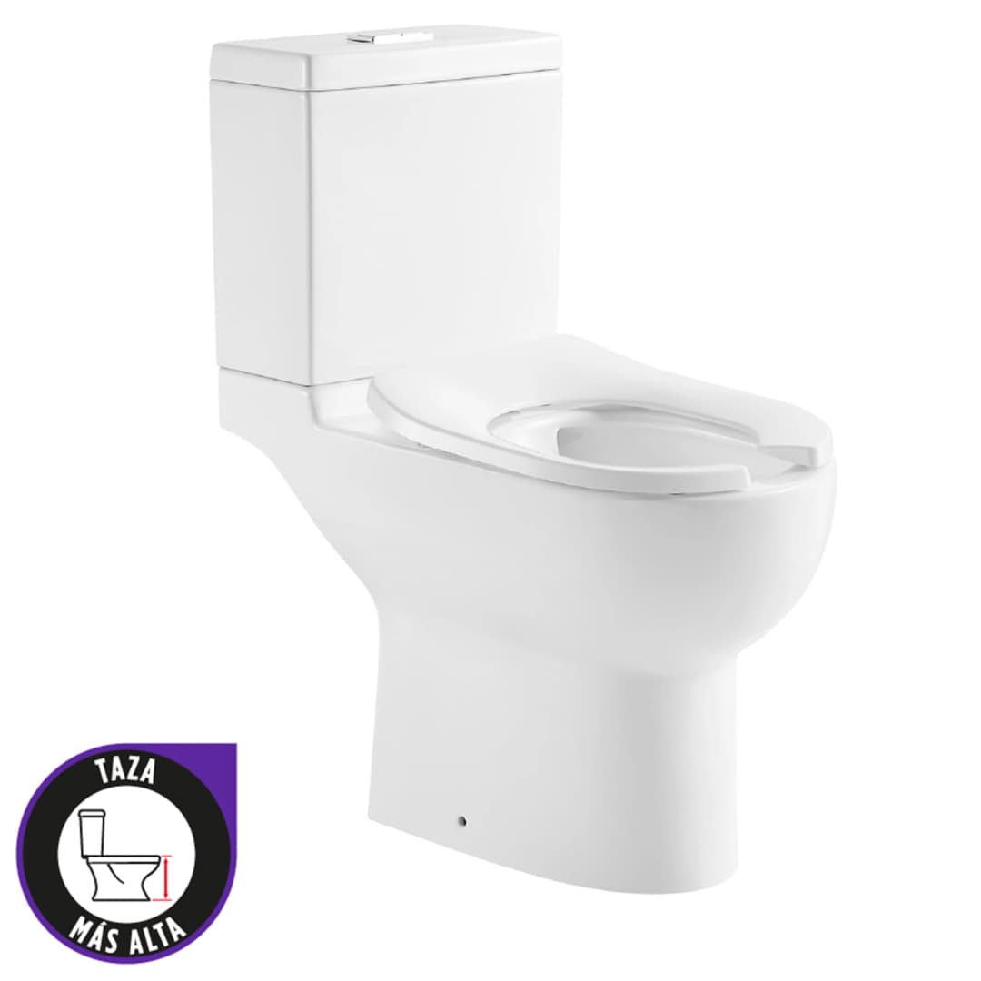WC Prego ADA Con Asiento Open Ring Descarga a Muro 180 mm