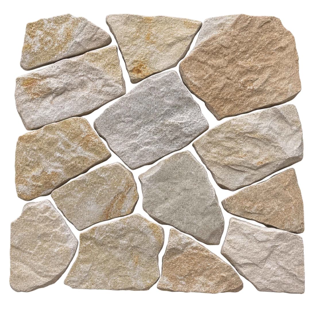Piedra Irregular Wall Stone Cristal Beige Rustico 15 a 40 cm