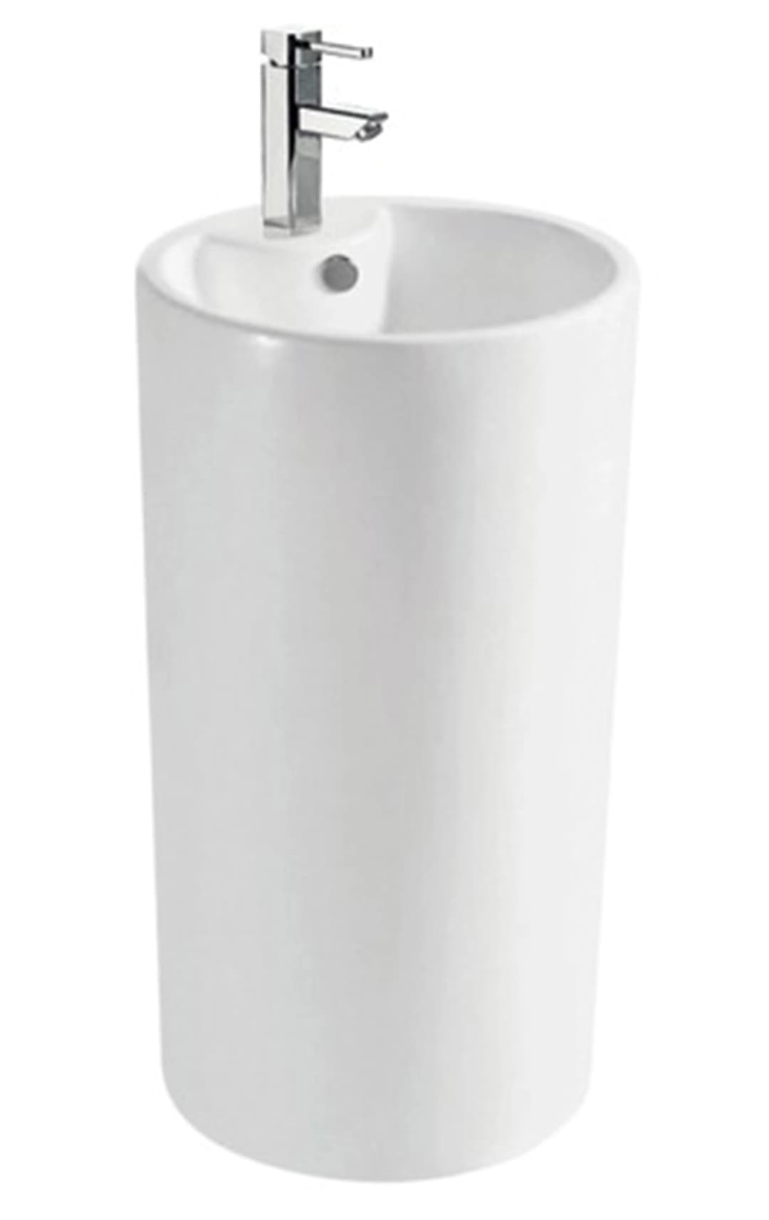 Lavamanos Palma Columna con Rebalse Blanco 460x460x830mm