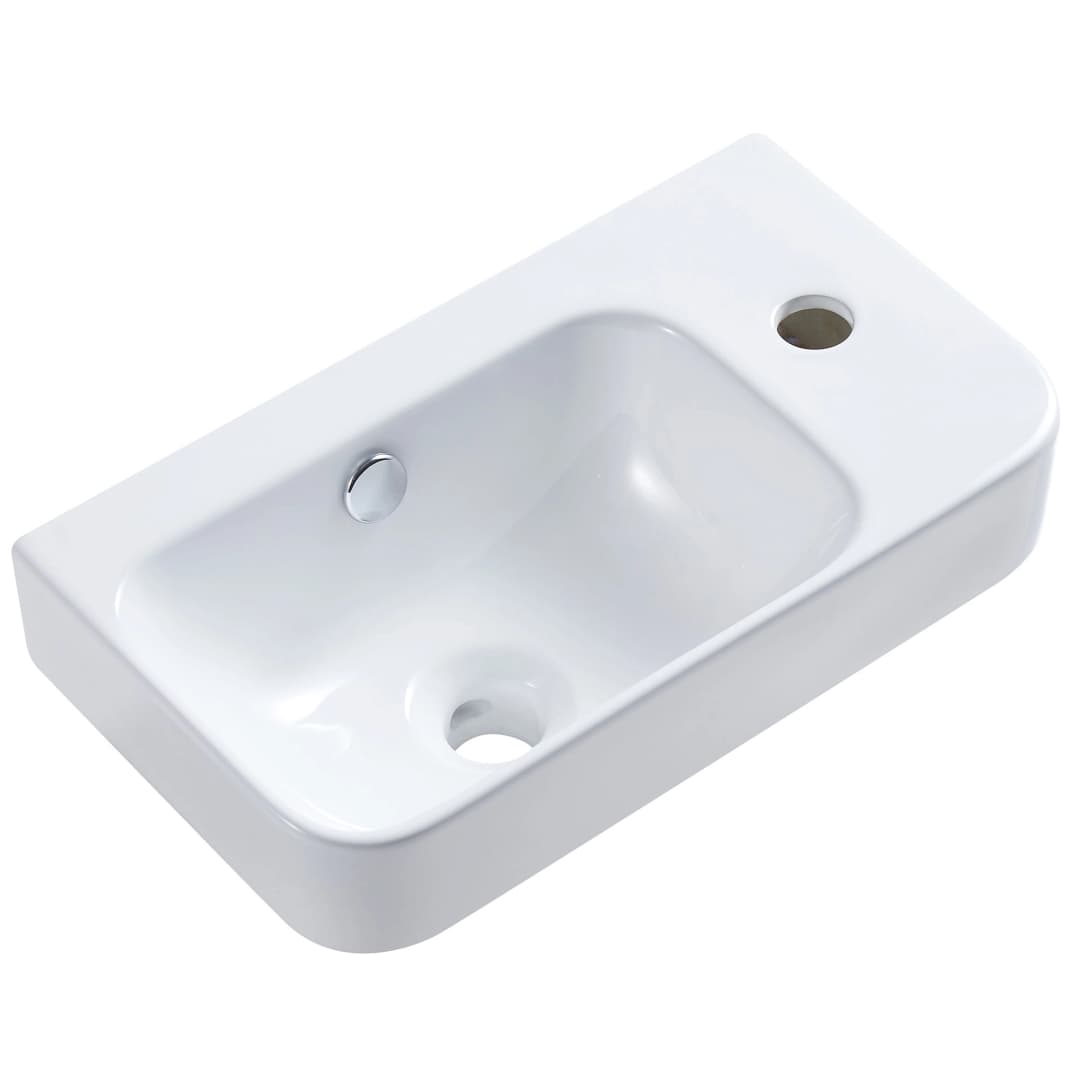 Lavamanos Laona Suspendido Derecho con Rebalse Blanco 450x260x155mm