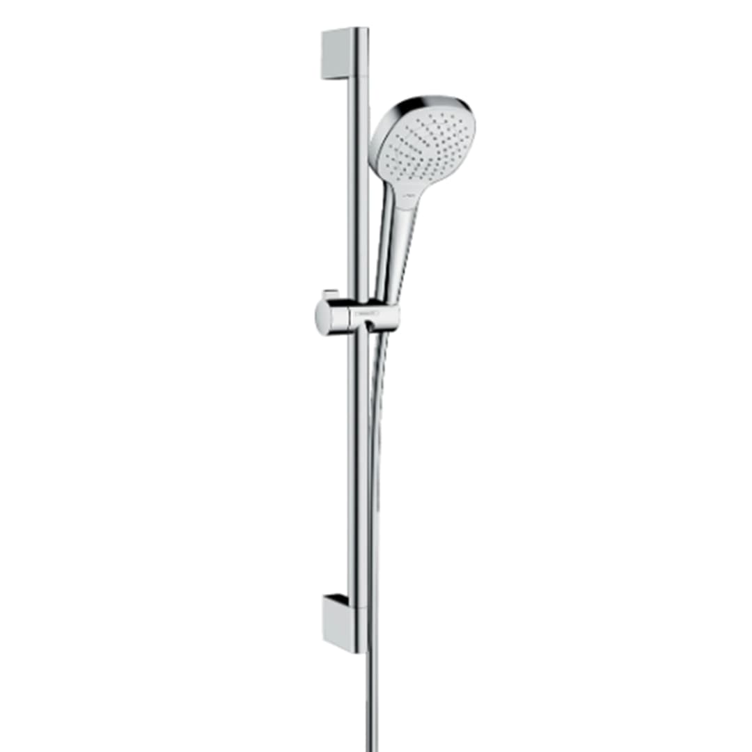Set Barra Ducha Croma Select E EcoSmart 26583400 Blanco Cromo