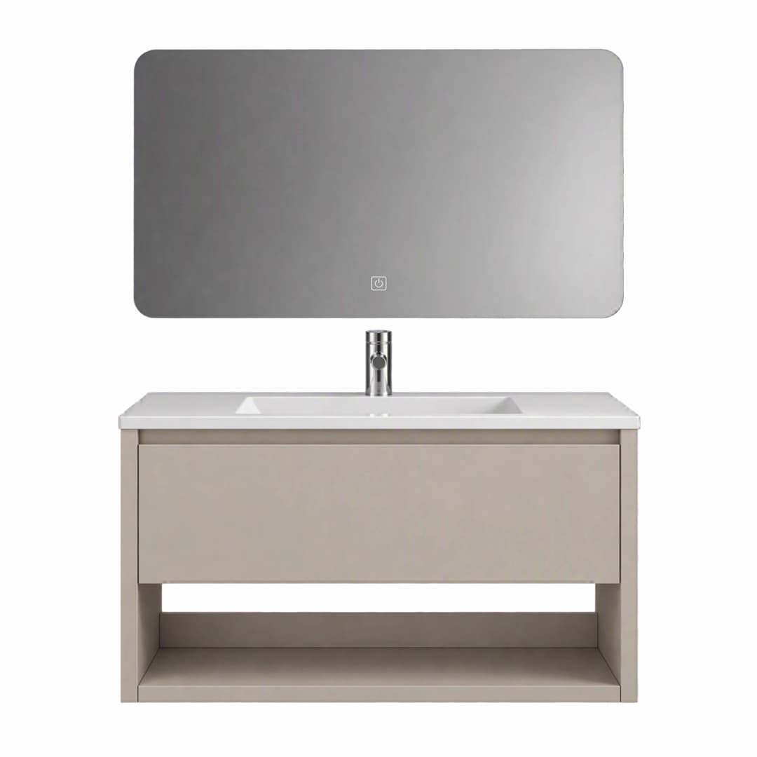 Mueble de Baño Nepal 1 Cajón y Repisa Beige con Lavamanos 710x465x500 mm